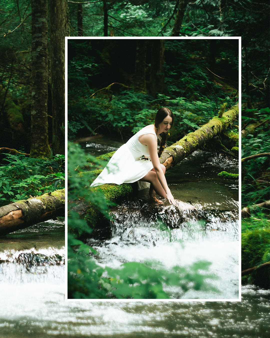 Ethereal Film-like Portraits at a Glacial Waterfall Near Mount Hood — photograph 13 of 20